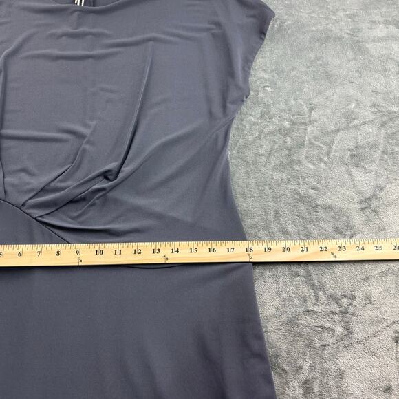 NWT La Fee Maraboutee Dress Women’s 4 Parisian Shift Draped Midi Minimalist Gray - Picture 11 of 14